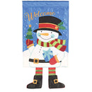 Magnolia Garden Welcome Snowman 13 x 24 Inch Polyester Crazy Legs Garden Flag