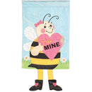 Magnolia Garden Bee Mine Bee Heart 13 x 24 Inch Polyester Crazy Legs Garden Flag