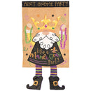 Magnolia Garden Mardi Gras Party Gnome 13 x 24 Inch Polyester Crazy Legs Garden Flag