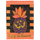Magnolia Garden Happy Halloween Pineapple Jack-O-Lantern 13 x 18 Inch Polyester Garden Flag