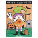 Magnolia Garden Happy Halloween Gnome 13 x 18 Inch Polyester Garden Flag