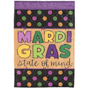 Magnolia Garden Mardi Gras State of Mind 13 x 18 Inch Polyester Garden Flag