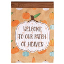 Magnolia Garden Welcome Patch of Heaven Pumpkins 13 x 18 Inch Polyester Garden Flag