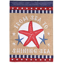 Dicksons Magnolia Garden From Sea To Shining Sea Starfish Red White Blue 18 x 13 Polyester Outdoor Garden Flag