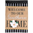 Dicksons Magnolia Garden Welcome To Our Southern Home Flower Floral White 18 x 13 Polyester Outdoor Garden Flag