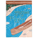 Dicksons Magnolia Garden Welcome to the Rivah Blue 18 x 13 Polyester Outdoor Garden Flag
