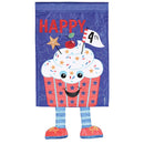 Dicksons Magnolia Garden Happy Fourth Cupcake Blue 18 x 13 Polyester Crazy Legs Outdoor Garden Flag