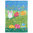 Dicksons Magnolia Garden Easter Egg Hunt Zone Bunny Floral Green 18 x 13 Polyester Outdoor Garden Flag