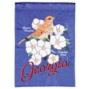 Dicksons Magnolia Garden Georgia Brown Thrasher Cherokee Rose Blue 18 x 13 Polyester Outdoor Garden Flag