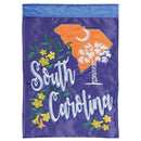Dicksons Magnolia Garden South Carolina Palm Tree Crescent Moon Yellow Jasmine Flower Blue 18 x 13 Polyester Outdoor Garden Flag
