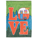 Dicksons Magnolia Garden Love Camper Green 18 x 13 Polyester Outdoor Garden Flag