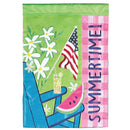 Dicksons Magnolia Garden Summertime Watermelon Lemonade Flowers Pink 18 x 13 Polyester Outdoor Garden Flag