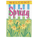 Dicksons Magnolia Garden Welcome Spring Daffodils Floral Yellow 18 x 13 Polyester Outdoor Garden Flag