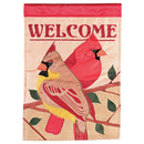 Dicksons Magnolia Garden Welcome Cardinal Redbirds Red 18 x 13 Polyester Outdoor Garden Flag