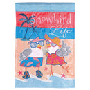 Dicksons Magnolia Garden Snowbird Life Beach Blue 18 x 13 Polyester Outdoor Garden Flag