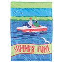 Dicksons Magnolia Garden Summer Fun Pedal Boat Blue 18 x 13 Polyester Outdoor Garden Flag