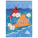 Dicksons Magnolia Garden Virginia Sailboat Cardinal Dogwood Flower Blue 18 x 13 Polyester Outdoor Garden Flag