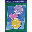 Dicksons Magnolia Garden Outdoor Flag Decoration For Garden, Yard, Or Walkway Standard 13 x 18, Weather Resistant Polyester, Peace Love Pickleball