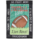Dicksons Magnolia Garden Outdoor Flag Decoration For Garden, Yard, Or Walkway Standard 13 x 18, Weather Resistant Polyester, Football Fans Live Here