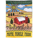 Dicksons Magnolia Garden Outdoor Flag Decoration For Garden, Yard, Or Walkway Standard 13 x 18, Weather Resistant Polyester, Barn Faith Family Farm