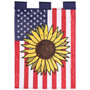 Dicksons Magnolia Garden Outdoor Flag Decoration For Garden, Yard, Or Walkway Standard 13 x 18, Weather Resistant Polyester, Patriotic Sunflower