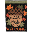 Dicksons Magnolia Garden Outdoor Flag Decoration For Garden, Yard, Or Walkway Standard 13 x 18, Weather Resistant Polyester, Acorn All Nuts Welcome