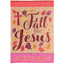 Dicksons Magnolia Garden Outdoor Flag Decoration For Garden, Yard, Or Walkway Standard 13 x 18, Weather Resistant Polyester, Fall For Jesus
