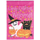 Dicksons Magnolia Garden Outdoor Flag Decoration For Garden, Yard, Or Walkway Standard 13 x 18, Weather Resistant Polyester, Candy Collectors Welcome