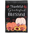 Dicksons Magnolia Garden Outdoor Flag Decoration For Garden, Yard, Or Walkway Standard 13 x 18, Weather Resistant Polyester, Thankful Grateful Blessed