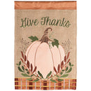 Dicksons Magnolia Garden Outdoor Flag Decoration For Garden, Yard, Or Walkway Standard 13 x 18, Weather Resistant Polyester, Pumpkin Give Thanks