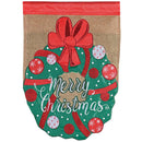Dicksons Magnolia Garden Outdoor Flag Decoration For Garden, Yard, Or Walkway Standard 13 x 18, Weather Resistant Polyester, Wreath Merry Christmas