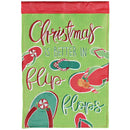 Dicksons Magnolia Garden Outdoor Flag Decoration For Garden, Yard, Or Walkway Standard 13 x 18, Weather Resistant Polyester, Christmas in Flip Flops