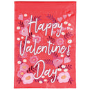 Dicksons Magnolia Garden Outdoor Flag Decoration For Garden, Yard, Or Walkway Standard 13 x 18, Weather Resistant Polyester, Happy Valentine's Day
