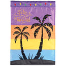 Dicksons Magnolia Garden Outdoor Flag Decoration For Garden, Yard, Or Walkway Standard 13 x 18, Weather Resistant Polyester, Palm Tree Feliz Navidad