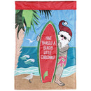 Dicksons Magnolia Garden Outdoor Flag Decoration For Garden, Yard, Or Walkway Standard 13 x 18, Weather Resistant Polyester, Have a Beachy Little Christmas