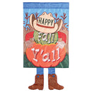 Dicksons Magnolia Garden Outdoor Flag Decoration For Garden, Yard, Or Walkway Standard 13 x 18, Weather Resistant Polyester, Crazy Leg Happy Fall Y'all