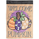 Dicksons Magnolia Garden Outdoor Flag Decoration For Garden, Yard, Or Walkway Standard 13 x 18, Weather Resistant Polyester, Welcome Pumpkin