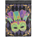 Dicksons Magnolia Garden Outdoor Flag Decoration For Garden, Yard, Or Walkway Standard 13 x 18, Weather Resistant Polyester, Regal Mardi Gras Mask