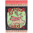 Dicksons Magnolia Garden Outdoor Flag Decoration For Garden, Yard, Or Walkway Standard 13 x 18, Weather Resistant Polyester, Run Run Rudolph