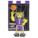 Dicksons Magnolia Garden Outdoor Flag Decoration For Garden, Yard, Or Walkway Standard 13 x 18, Weather Resistant Polyester, Crazy Leg Tiger Let's Go Basketball