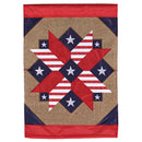 Dicksons Magnolia Garden 18 x 13 Inch Weather Resistant Polyester Outdoor Flag Decoration For Garden, Yard, Or Walkway, Red, White, & Blue, Patriotic Barn Star