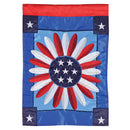 Dicksons Magnolia Garden Patriotic 18 x 13 Inch Weather Resistant Polyester Outdoor Flag Decoration For Garden, Yard, Or Walkway, Red, White, & Blue, Flower