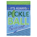 Dicksons Magnolia Garden 18 x 13 Inch Weather Resistant Polyester Outdoor Flag Decoration For Garden, Yard, Or Walkway, Blue and Green, Always Pickle Ball Season