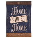 Dicksons Magnolia Garden 18 x 13 Inch Weather Resistant Polyester Outdoor Flag Decoration For Garden, Yard, Or Walkway, Blue & Brown, Home Sweet Home