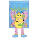 Dicksons Magnolia Garden Crazy Legs Butterfly 18 x 13 Inch Weather Resistant Polyester Outdoor Flag Decoration For Garden, Yard, Or Walkway, Pink, Blue, & Purple, Welcome