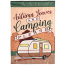 Dicksons Rv Garden Flag, Outdoor Fall Camping Decoration, Double-Sided Seasonal Yard Banner Standard 13 x 18 Inch Polyester Autumn Leaves and Camping Please