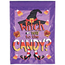 Dicksons Halloween Garden Flag, Outdoor Fall Decoration, Double-Sided Seasonal Yard Banner Standard 13 x 18 Inch Polyester Witch Way to the Candy