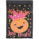 Dicksons Halloween Garden Flag, Outdoor Fall Decoration, Double-Sided Seasonal Yard Banner Standard 13 x 18 Inch Polyester No Tricks Just Treats