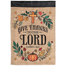 Dicksons Thanksgiving Garden Flag, Outdoor Fall Decoration, Double-Sided Seasonal Yard Banner Standard 13 x 18 Inch Polyester Give Thanks Cross