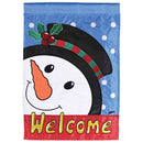 Dicksons Christmas Garden Flag, Outdoor Holiday Decoration, Double-Sided Seasonal Yard Banner Standard 13 x 18 Inch Polyester Welcome Snowman Holly Hat